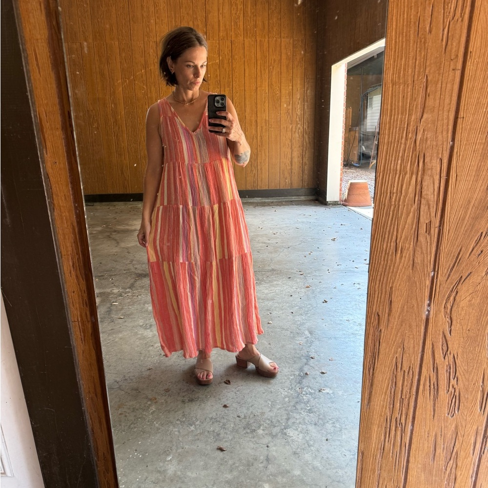 100% cotton never worn maxi dress